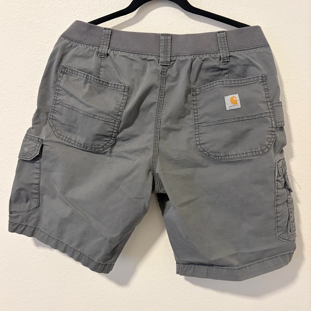 Carhartt Women’s Gray Relaxed Fit Cargo Shorts Size 14 Workwear Hiking - Picture 6 of 6
